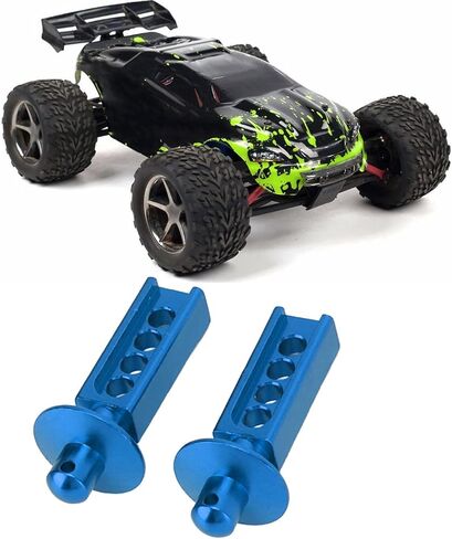 Dilwe 2Pcs RC Car Body Post, Aluminum RC Car Shell Holder Mounts RC Upgrade Parts Accessories, RC Body Mounts for Traxxas Mini E Revo Slash 1:16 3 Colors (Blue) in Saudi Arabia