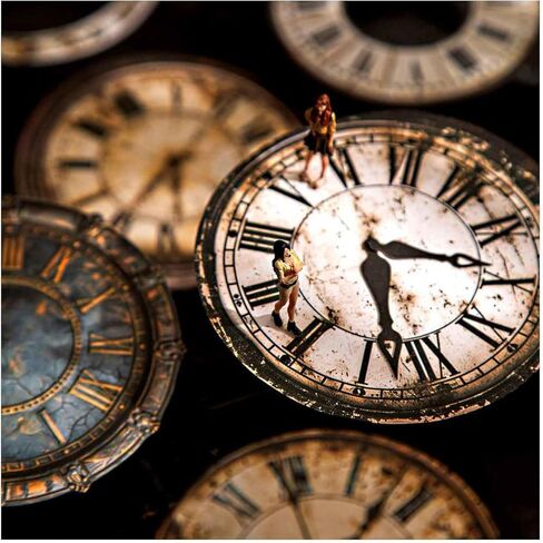 90PCS Steampunk Clock Junk Journal Supplies, Vintage Cardstock Clock Faces with Movable Hands & Metal Brads, DIY Scrapbook Embellishments for Junk Journal, Collage, Mixed Media Craft in Saudi Arabia