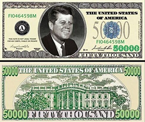 كلاسيكيات الفن الأمريكي 50,000.00 دولار في حامل أموال حفل الكازينو بخمسين ألف دولار in Kuwait