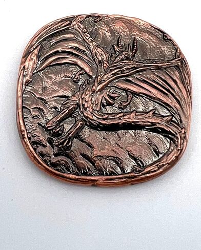 Copper Dragon Decision Coin D2 Heads-Tails - Yes-No RPG LARP in Saudi Arabia