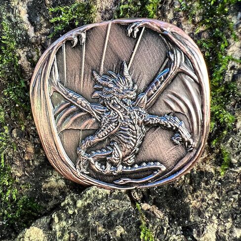 Copper Dragon Decision Coin D2 Heads-Tails - Yes-No RPG LARP in Saudi Arabia