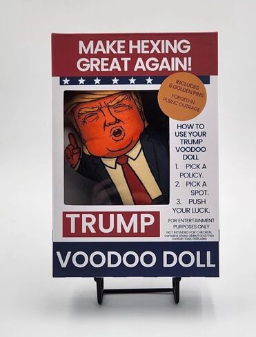 Trump Voodoo Doll with 5 Golden Pins, Political Satire Novelty Gag Gift, 8 Inch Entertainment Prop in Saudi Arabia
