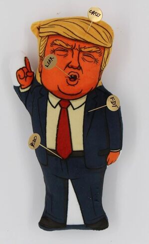 Trump Voodoo Doll with 5 Golden Pins, Political Satire Novelty Gag Gift, 8 Inch Entertainment Prop in Saudi Arabia