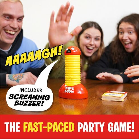Lucky Egg Ding Or Doom – Fast-Paced Buzzer Party Game for Kids, Teens & Adults – Quick Thinking Category Game with 200 Prompts – Fun Family & Party Game Night Game for 2+ Players (Ages 12+) in Saudi Arabia