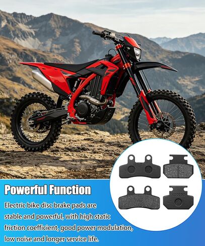 2 Pack Brake Pads Compatible with Yozma IN10 Electric Dirt Bike, Front & Rear Metal Disc Brake Pads, Low Noise Durable Braking System in Saudi Arabia
