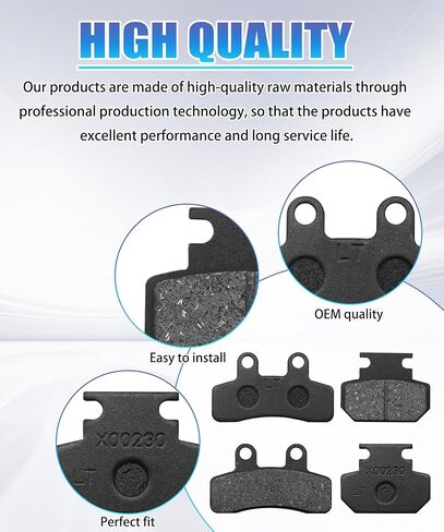 2 Pack Brake Pads Compatible with Yozma IN10 Electric Dirt Bike, Front & Rear Metal Disc Brake Pads, Low Noise Durable Braking System in Saudi Arabia