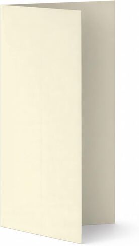 100 Pack - Elegant White Linen 8.5" x 11" Scored Cardstock Paper – Folds to 4.25" x 11" – Menu & Program Paper – Inkjet & Laser Printer Compatible – Made in USA in Kuwait