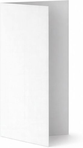 100 Pack - Elegant White Linen 8.5" x 11" Scored Cardstock Paper – Folds to 4.25" x 11" – Menu & Program Paper – Inkjet & Laser Printer Compatible – Made in USA in Kuwait