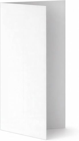 100 Pack - Elegant White Linen 8.5" x 11" Scored Cardstock Paper – Folds to 4.25" x 11" – Menu & Program Paper – Inkjet & Laser Printer Compatible – Made in USA in Kuwait