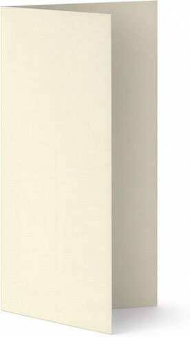 100 Pack - Elegant White Linen 8.5" x 11" Scored Cardstock Paper – Folds to 4.25" x 11" – Menu & Program Paper – Inkjet & Laser Printer Compatible – Made in USA in Kuwait