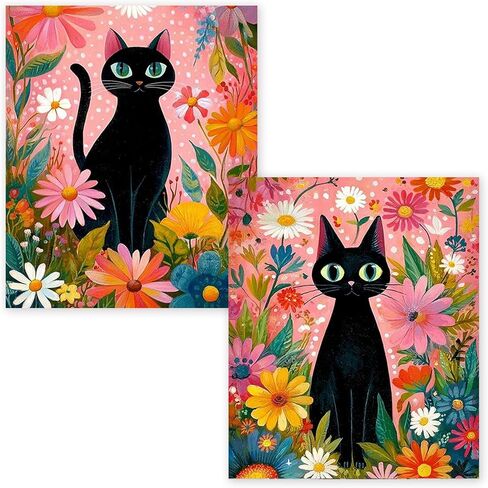 Qykwz Coquette Trendy Black Cat Diamond Painting Kits for Adults, Cat Lover Gifts, Funky Pink Sunglasses Kitty Diamond Art Kits, DIY Full Drill Gem Art Kit for Home Wall Decor,10x11.8 Inch in Saudi Arabia