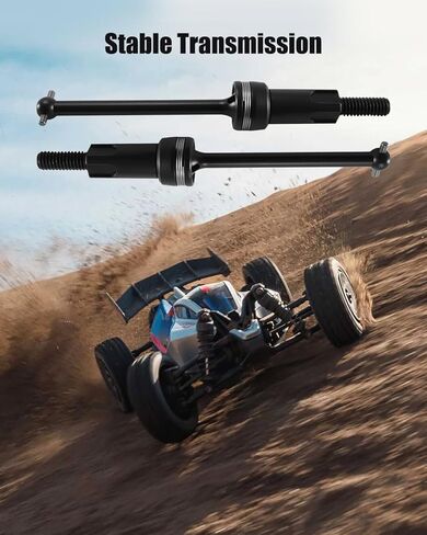 2 Pcs #45 Steel CVD Driveshaft Front and Rear Drive Shafts Set Fit for Arrma Mojave Grom 4X4 Brushed RC 1/16 Replace ARA311227 ARA311229 in Saudi Arabia