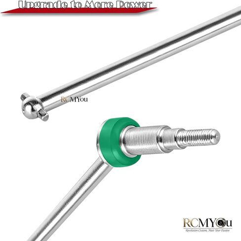 RC Upgrade Parts Center Slider Driveshaft&CVD for (ARA2508,ARA2508S) 1/16 MINI KRATON 3S DSC 4X4 RTR, Front Rear #45 Steel Drive Shaft Axle Center Slider CVD with Hex Hops Up,Silver-Green in Kuwait