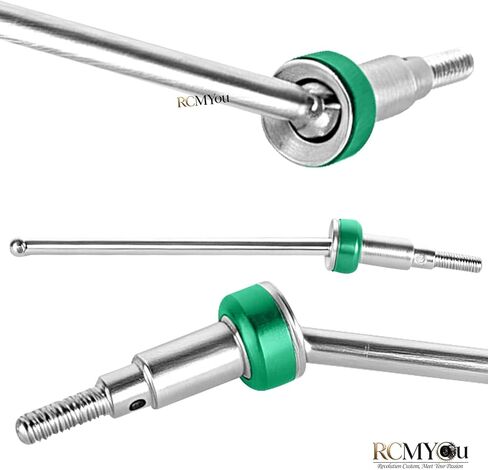 RC Upgrade Parts Center Slider Driveshaft&CVD for (ARA2508,ARA2508S) 1/16 MINI KRATON 3S DSC 4X4 RTR, Front Rear #45 Steel Drive Shaft Axle Center Slider CVD with Hex Hops Up,Silver-Green in Kuwait