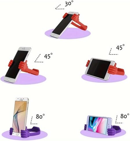 Creative Phone Stand, Thumb Holder, Desktop, Lazy Stand, Digital, Retail Store, Cute (Red) in Kuwait