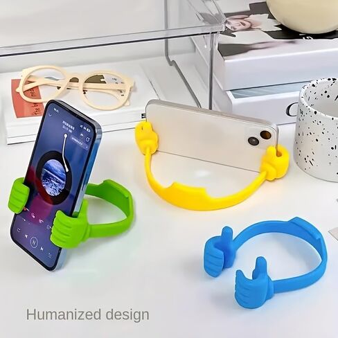 Creative Phone Stand, Thumb Holder, Desktop, Lazy Stand, Digital, Retail Store, Cute (Red) in Kuwait