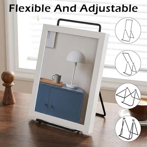 10 PCS Metal Book Stand, 9.17 Inch Adjustable Plate Display Stand Bulk Foldable Black Metal Easels Portable Stands for Books, Photo Frames, Vinyl Records, Paintings and Handicrafts-Black in Saudi Arabia