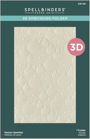 Spellbinders E3D-146 Season Sparkles 3D Embossing Folder from The Merry Mischief Collection in Kuwait