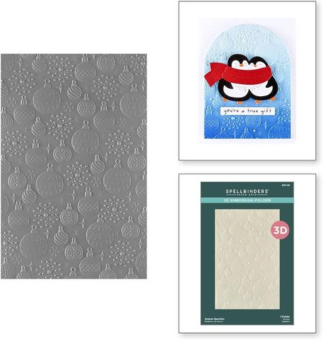 Spellbinders E3D-146 Season Sparkles 3D Embossing Folder from The Merry Mischief Collection in Kuwait