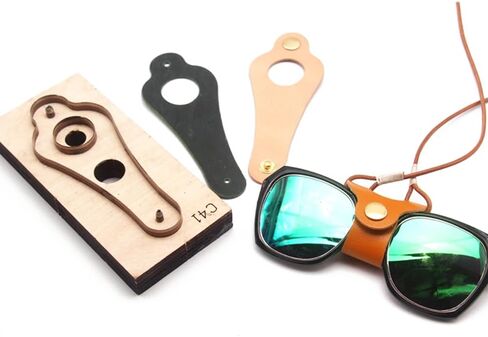 Sunglasses Holder Die for Leather Cutting,Leather Cutting Mold Stamping Punching Cutter Punch Die Cut Mold for Handmade Craft (L) in Kuwait