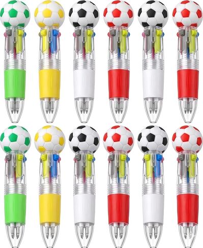 24 Pcs Soccer Party Favor Sport Pen, 4-in-1 Multicolor 0. 5mm Ballpoint Pens for Soccer Themed Party Goodie Bag Stuffers Kids Birthday Gifts Teacher Supplies, Bulk in Kuwait