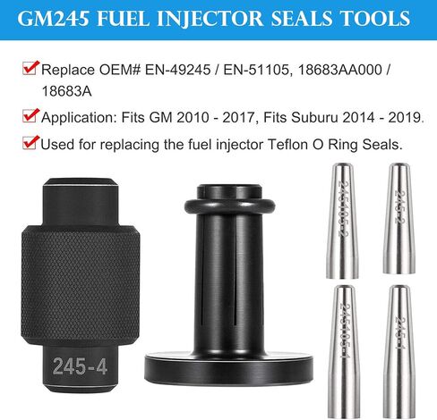 GM245 Fuel Injector Rail Assembly Remover Tool & Fuel Injector Seals Install Replace Tools Compatible with Cadillac Saturn Pontiac Chevrolet Subaru 6706 EN-49248 EN-49245 EN-51105 18683AA000 in Saudi Arabia