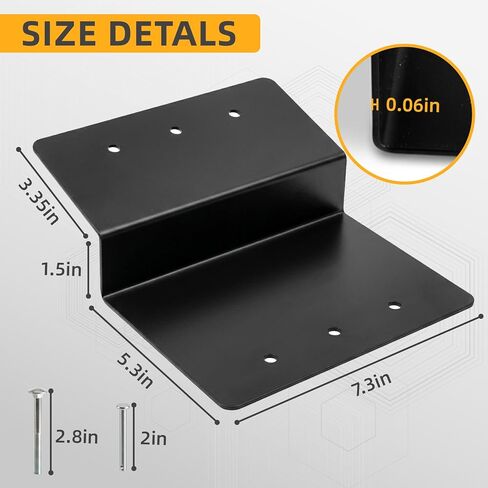 Steel Ramp Top Kit, 2 Pack Heavy-Duty Steel Ramp Kit for 2x8 Boards to Safely Load ATV Motorcycle and Lawn Equipment On and Off Your Vehicle, Black in Saudi Arabia