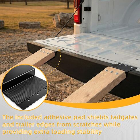 Steel Ramp Top Kit, 2 Pack Heavy-Duty Steel Ramp Kit for 2x8 Boards to Safely Load ATV Motorcycle and Lawn Equipment On and Off Your Vehicle, Black in Saudi Arabia