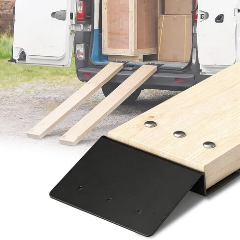 Steel Ramp Top Kit, 2 Pack Heavy-Duty Steel Ramp Kit for 2x8 Boards to Safely Load ATV Motorcycle and Lawn Equipment On and Off Your Vehicle, Black in Saudi Arabia
