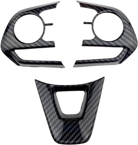 Interior Accessories Steering Wheel Button Frame Cover Trim For Toyota RAV4 2019-2025 Corolla Cross 2020-2025 (Carbon Fiber Pattern) in Saudi Arabia