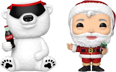 Santa and Polar Bear (Coca-Cola) Funko Pop! Retro Holiday Set (2) in Kuwait
