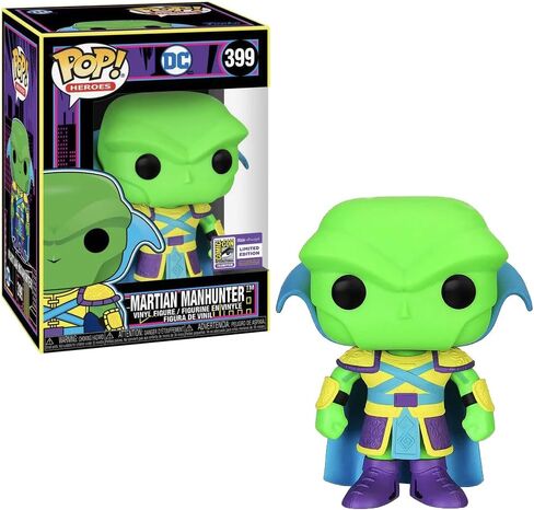 Funko Pop Asia SDCC Stickered Martian Manhunter Black Light Exclusive in Kuwait
