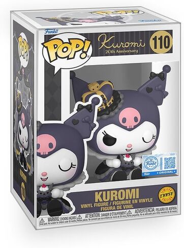فانكو بوب! الرسوم المتحركة: Hello Kitty - Kuromi Winking in Royal Outfit (Chase Variant) شخصية حصرية من الفينيل مع واقي صندوق in Kuwait