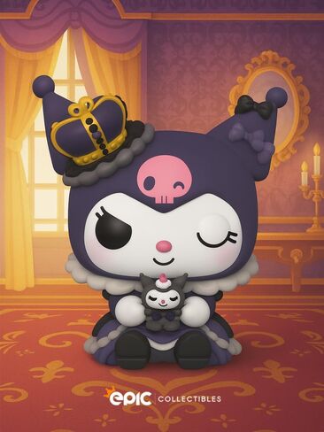 فانكو بوب! الرسوم المتحركة: Hello Kitty - Kuromi Winking in Royal Outfit (Chase Variant) شخصية حصرية من الفينيل مع واقي صندوق in Kuwait