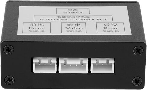 Smart Car Parking Camera Converter for Front & Rear View Video Switch Channel Control Box, Automatic Channel Control Box Adapter, Black in Kuwait