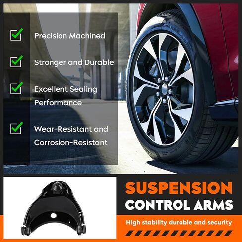 أذرع التحكم العلوية الأمامية مع طقم تعليق بديل للمفاصل الكروية لـ 93-99 C1500 Suburban C2500، GMC C1500 C2500 Yukon RWD، مع قضبان ربط نهاية شريط الأكمام (15 قطعة) in Kuwait