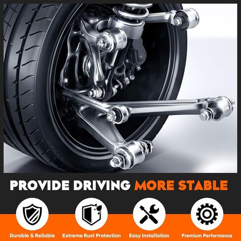 أذرع التحكم العلوية الأمامية مع طقم تعليق بديل للمفاصل الكروية لـ 93-99 C1500 Suburban C2500، GMC C1500 C2500 Yukon RWD، مع قضبان ربط نهاية شريط الأكمام (15 قطعة) in Kuwait