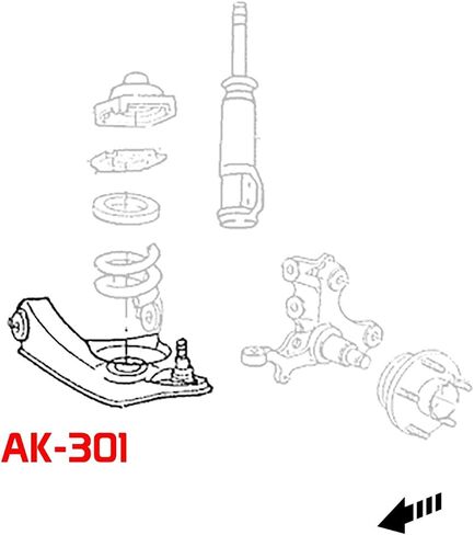 Godspeed AK-301 Godspeed AK-301 أذرع التحكم السفلية القابلة للتعديل، وصلات كروية تحمل كروية، متوافقة مع Ford Mustang 1999-2004 باستثناء. نماذج الكوبرا in Kuwait
