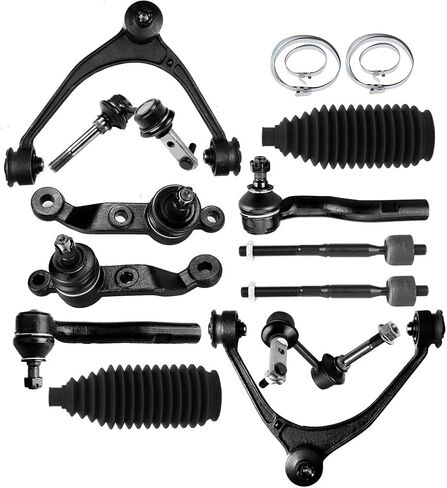 Front Upper Control Arm w/Ball Joint fit 1998-2005 for Lexus GS300 GS400 GS430, Suspension Kit with Lower Ball Joint Inner Outer Tie Rod End w/Steering Boot Sway Bar Link - 12pc Set in Kuwait
