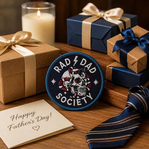 Fathers Day Gift for Cool Dad - Rad Dad Society Embroidered Patch Tactical Badge for Backpacks Hats Jackets Vests Apparel - Cool Father Birthday Gift in Saudi Arabia