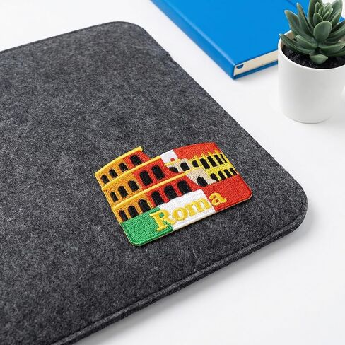 11PCS World Travel Embroidery Patches Iron On Applique Set Landmark Inspired Designs for Jackets Backpacks Hats DIY Clothing in Kuwait