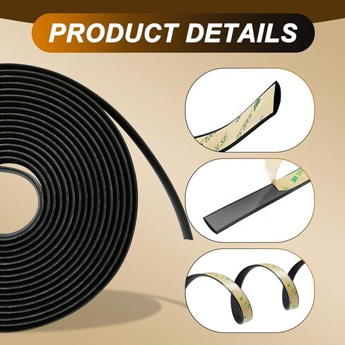 16.5FT/5M Car Windshield Seal Strip & Sunroof Rubber Seal, Universal Automotive Weather Stripping Seal Strip for Car Front Rear Windshield, Sunroof, Windows, Sliding Doors Edge Trim Molding Protection in Saudi Arabia