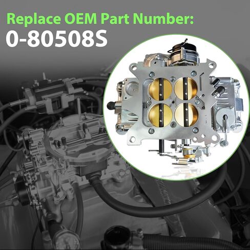مكربن ​​0-80508S لهولي 750 CFM 4160 سلسلة 4 أسطوانات مربعة مع خنق كهربائي وفراغ ثانوي، متوافق مع وصلة GM Chrysler Ford A/T Kickdown in Kuwait