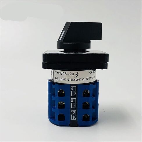 YMW26-20/3 Rotary Switch 6 Postion 690V 20A 3 Poles Universal Changeover Cam Main Switches Silver Contact Circuit Control LW26 in Saudi Arabia