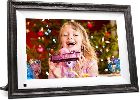 SAMMIX Digital Picture Frame, 10.1 Inch WiFi Digital Photo Frame, IPS HD Touch Screen Electronic Picture Frame, 32GB Storage, Slideshow, Easy to Share Photos and Video via Uhale APP, Silver Mirrored in Saudi Arabia