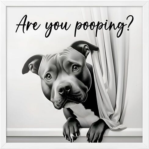 LMBADA Diamond Painting Kits for Adults Dog, 5D Funny Dog are You Pooping Diamond Art Kits, Round Full Drill Animal Diamond Dot DIY Crafts Home Wall Decor Gift 12x12 Inch in Kuwait