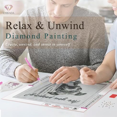 LMBADA Diamond Painting Kits for Adults Dog, 5D Funny Dog are You Pooping Diamond Art Kits, Round Full Drill Animal Diamond Dot DIY Crafts Home Wall Decor Gift 12x12 Inch in Kuwait