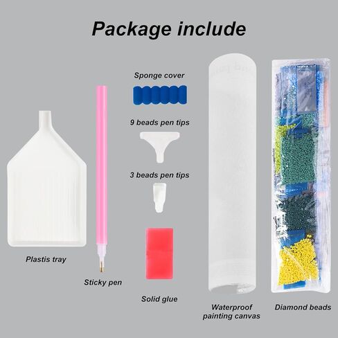 PFFNGPEN Animal Diamond Painting Kits for Adults, 5D DIY Dog Diamond Art Kits for Beginners, Full Drill Round Diamond Art for Home Wall Decor, 12x12 inch in Saudi Arabia