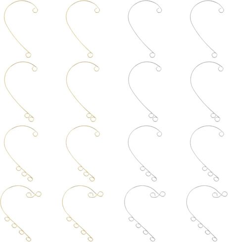 UNICRAFTALE 48Pcs 4 Styles Stainless Steel Ear Cuff Findings 2 Colors Non Pierced Ear Cuff Clips with 2/3/4/6 Loop Wraps Around Ear Wraps for Jewelry Making in Kuwait