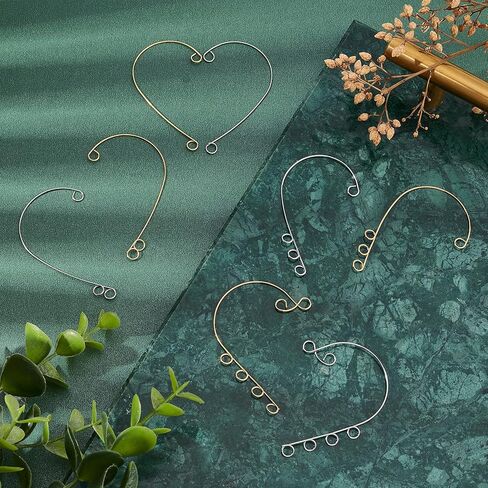 UNICRAFTALE 48Pcs 4 Styles Stainless Steel Ear Cuff Findings 2 Colors Non Pierced Ear Cuff Clips with 2/3/4/6 Loop Wraps Around Ear Wraps for Jewelry Making in Kuwait